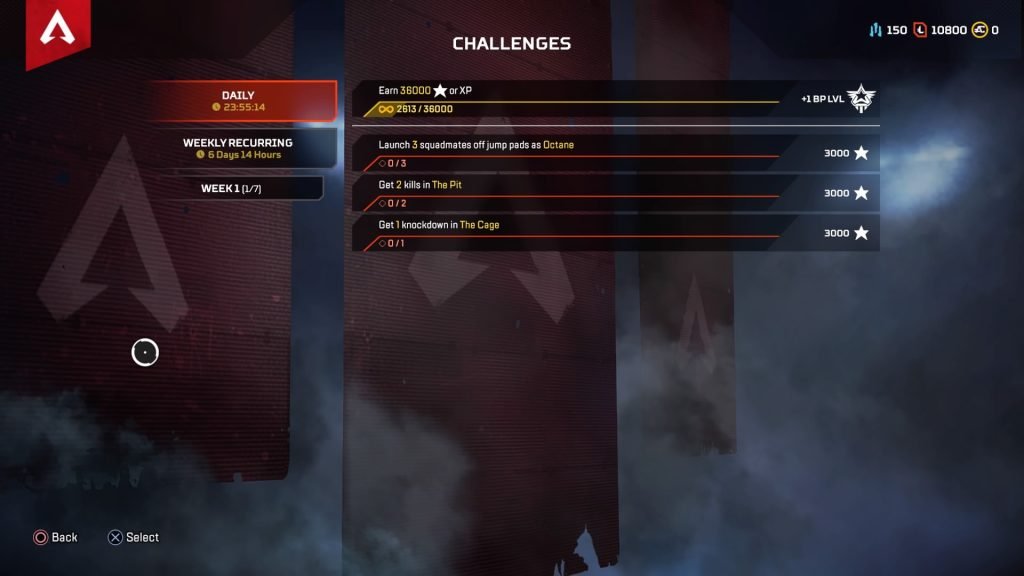 Apex Legends Season 2 Week 1 Challenges