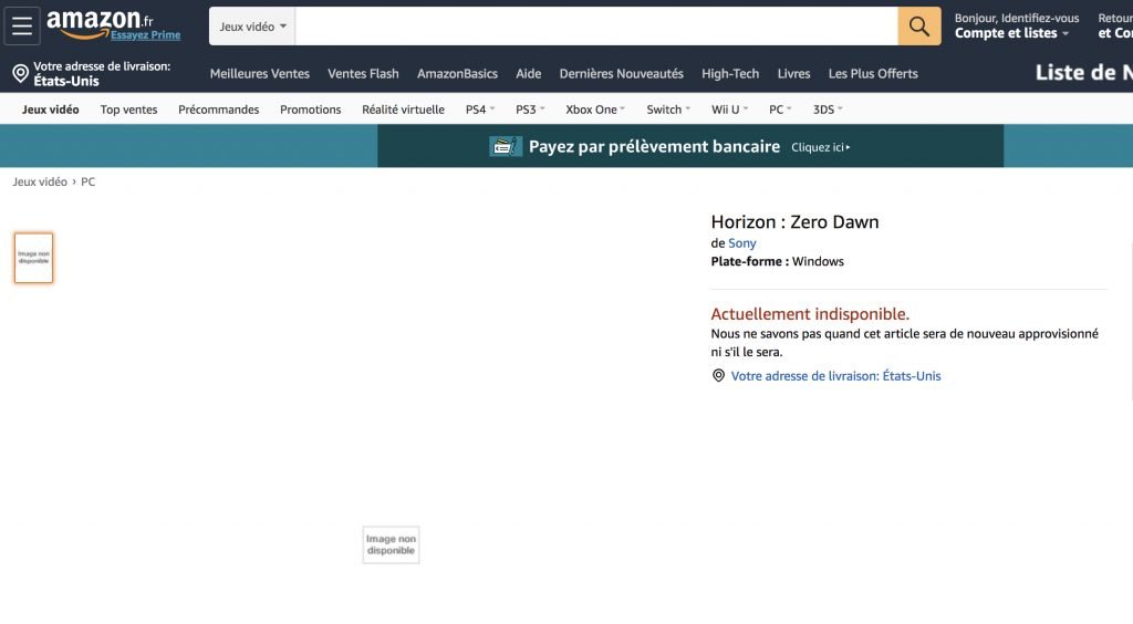 Horizon Zero Dawn PC Amazon