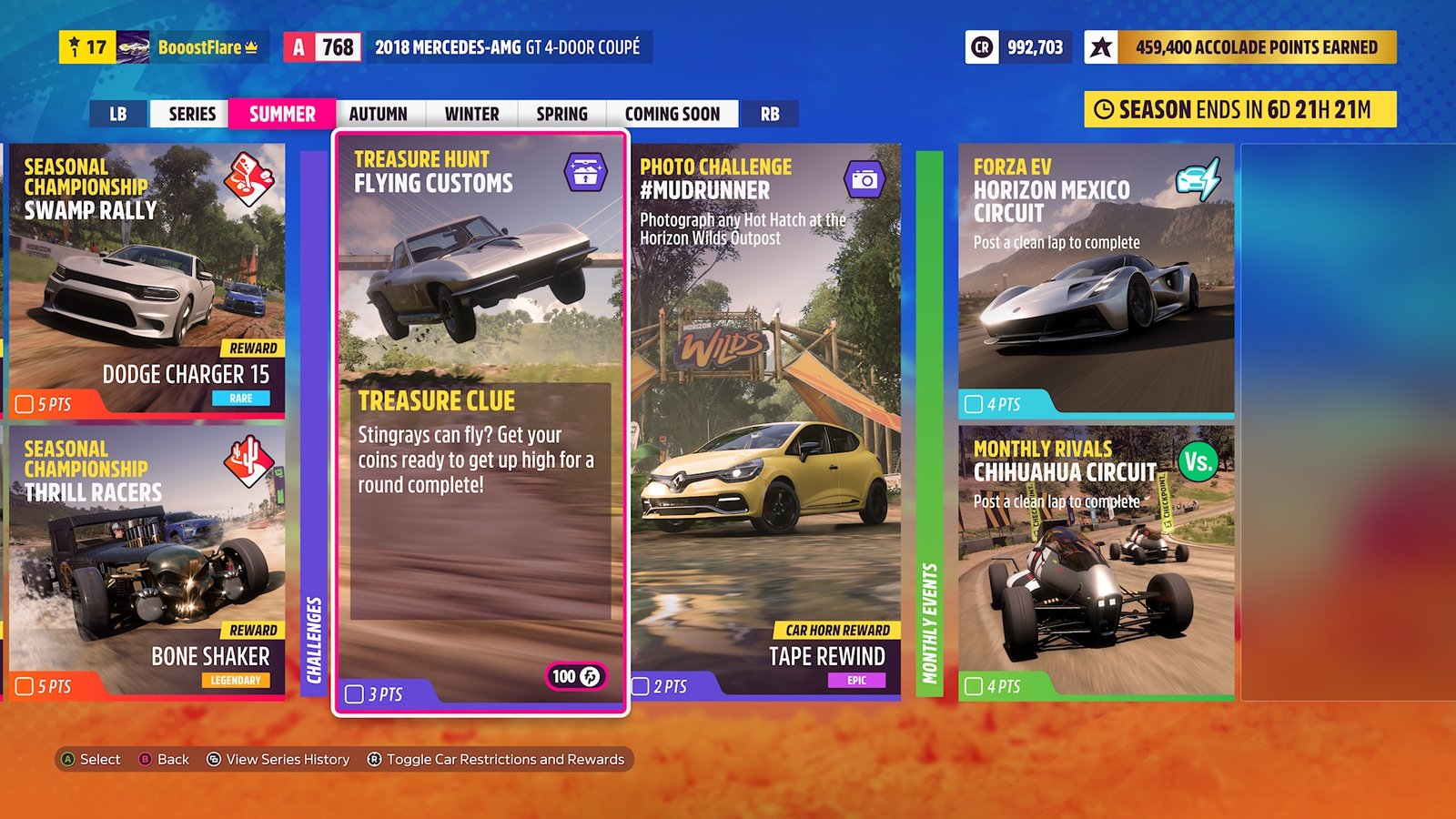 Forza Horizon Flying Customs Treasure Hunt Guide Stingray Air Skills