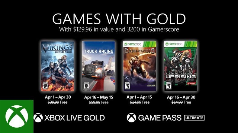 Xbox Games with Gold for April 2021