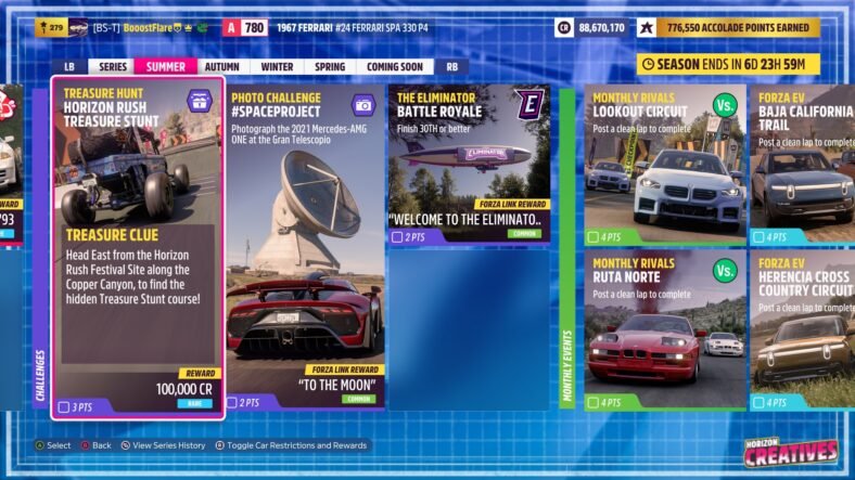 Forza Horizon 5 Horizon Rush Treasure Stunt Guide