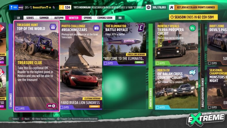 Forza Horizon 5 Top of the World Treasure Hunt